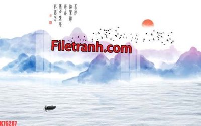 File tranh File tranh gốc dán tường hươu nai sừng K76287 (gốc) in trên kính