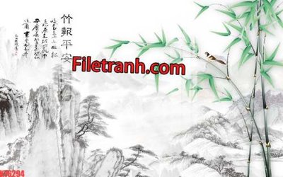 File ảnh File tranh gốc dán tường hươu nai sừng K76294 (gốc) trang trí khách sạn