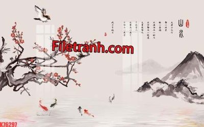 File gốc File tranh gốc dán tường hươu nai sừng K76297 (phiên bản chuẩn) để in ấn