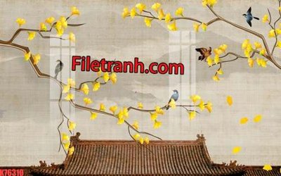 File PSD File tranh gốc dán tường hươu nai sừng K76310 (gốc) cho in quảng cáo