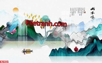 Chi tiết file ảnh File tranh gốc dán tường hươu nai sừng K76315 sắc nét