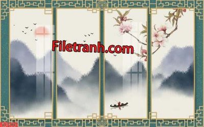 File in ấn chuyên nghiệp File tranh gốc dán tường hươu nai sừng K76325 (file gốc)