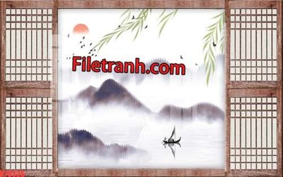 Tải về file tranh gốc File tranh gốc dán tường hươu nai sừng K76326 (để in quảng cáo)