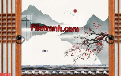 Tải về file tranh gốc File tranh gốc dán tường hươu nai sừng K76346 (để in quảng cáo)