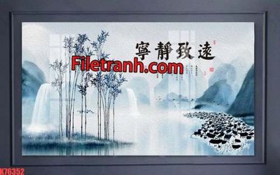 Tải file gốc File tranh gốc dán tường hươu nai sừng K76352 (để in lụa)