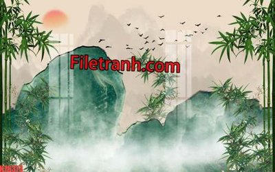 File in ấn cao cấp File tranh gốc dán tường hươu nai sừng K76373 (file gốc)