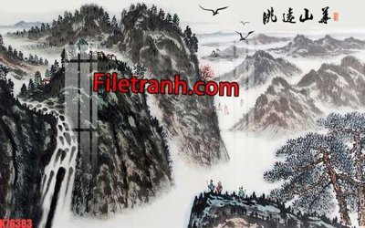 File tranh File tranh gốc dán tường hươu nai sừng K76383 (ảnh gốc) in trần nhà