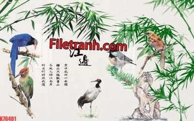 File gốc File tranh gốc dán tường hươu nai sừng K76401 (phong cách) cổ điển