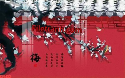 Mua file gốc File tranh gốc dán tường hươu nai sừng K76433 (chất lượng) tại Filetranh.com