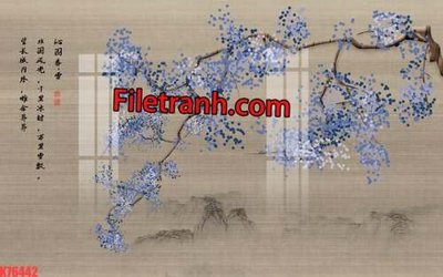 Hình ảnh file gốc in trần nhà File tranh gốc dán tường hươu nai sừng K76442