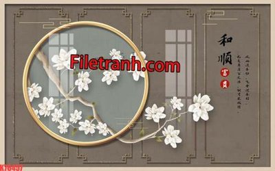 Download file tranh File tranh gốc dán tường hươu nai sừng K76457 (file gốc PSD)