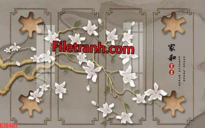 Ảnh gốc File tranh gốc dán tường hươu nai sừng K76461 (nét căng) in mica