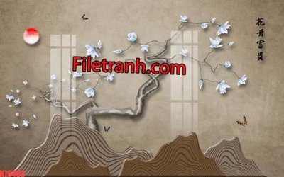 File ảnh File tranh gốc dán tường hươu nai sừng K76463 (gốc) cho trang trí nội thất