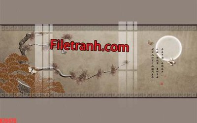 File gốc File tranh gốc dán tường hươu nai sừng K76479 (phiên bản chuẩn) để in ấn