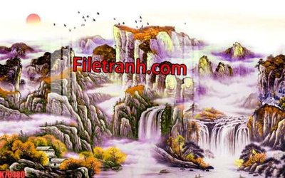 Download file ảnh gốc File tranh gốc dán tường hươu nai sừng K76480 để in ấn