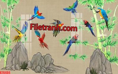 File gốc File tranh gốc dán tường hươu nai sừng K76484 (phong cách) tối giản