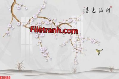 Tải về file tranh gốc File tranh gốc dán tường hươu nai sừng K76489 (để in quảng cáo)