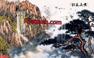 File gốc File tranh gốc dán tường hươu nai sừng K76502 (in 3D) nghệ thuật