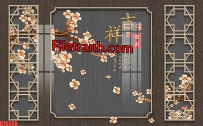 File tranh trang trí File tranh gốc dán tường hươu nai sừng K76520 (tải file gốc)