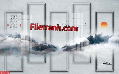 Ảnh gốc File tranh gốc dán tường hươu nai sừng K76527 (siêu chi tiết) để in ấn