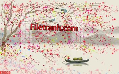 File gốc File tranh gốc dán tường hươu nai sừng K76530 (chuẩn CMYK) cho nhà in