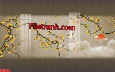 File ảnh File tranh gốc dán tường hươu nai sừng K76539 (gốc) in Hiflex