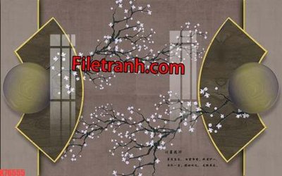 File in ấn File tranh gốc dán tường hươu nai sừng K76555 chuyên nghiệp