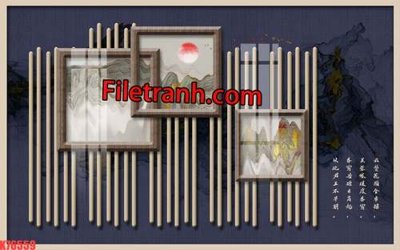 Tải file File tranh gốc dán tường hươu nai sừng K76559 (gốc) làm file thiết kế