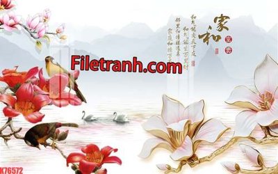 File in mica File tranh gốc dán tường hươu nai sừng K76572 (bản gốc) sắc sảo