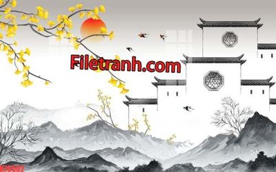 Download file ảnh gốc File tranh gốc dán tường hươu nai sừng K76582 để in ấn