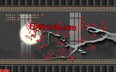 File gốc File tranh gốc dán tường hươu nai sừng K76601 (vector) cho in ấn