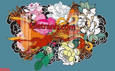 File gốc File tranh gốc dán tường hươu nai sừng K76615 (cho in UV) siêu nét