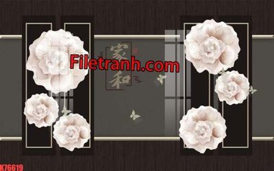 File gốc File tranh gốc dán tường hươu nai sừng K76619 (in 3D) nghệ thuật