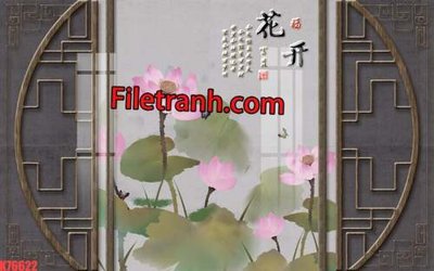 File tranh gốc in trần nhà File tranh gốc dán tường hươu nai sừng K76622 3D