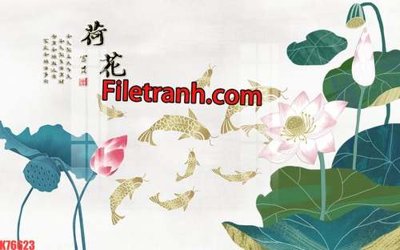 File tranh gốc in trần nhà File tranh gốc dán tường hươu nai sừng K76623 3D