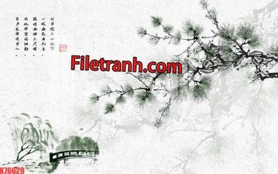 File in lụa File tranh gốc dán tường hươu nai sừng K76629 (hoa văn) File tranh gốc dán tường hươu nai sừng K76629