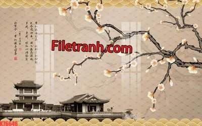 File tranh File tranh gốc dán tường hươu nai sừng K76646 (gốc) chủ đề thành phố