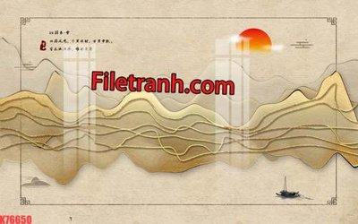 Download file gốc File tranh gốc dán tường hươu nai sừng K76650 (in mica) 3D