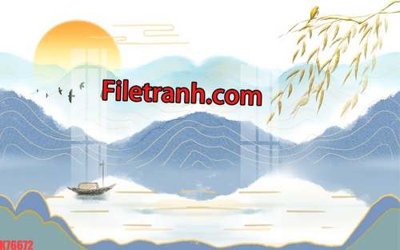 File gốc File tranh gốc dán tường hươu nai sừng K76672 (in lụa) chi tiết cao