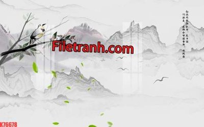 Tải file PSD File tranh gốc dán tường hươu nai sừng K76678 (nguyên layer) để in