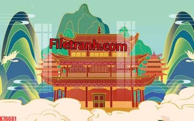 File gốc File tranh gốc dán tường hươu nai sừng K76681 (in tráng gương) ốp tường