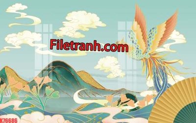 File tranh File tranh gốc dán tường hươu nai sừng K76686 (gốc) phong cách tối giản