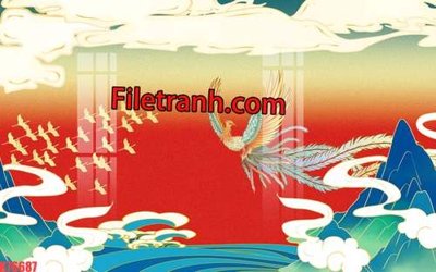 File tranh File tranh gốc dán tường hươu nai sừng K76687 (bản gốc) trang trí văn phòng