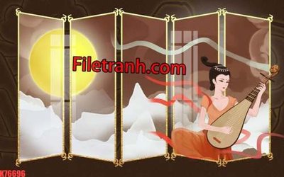 File in ấn File tranh gốc dán tường hươu nai sừng K76696 (bản gốc) cao cấp