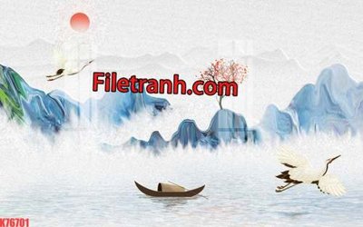 Ảnh mô tả file gốc in mica File tranh gốc dán tường hươu nai sừng K76701