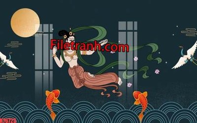 File gốc in tráng gương File tranh gốc dán tường hươu nai sừng K76725 chi tiết