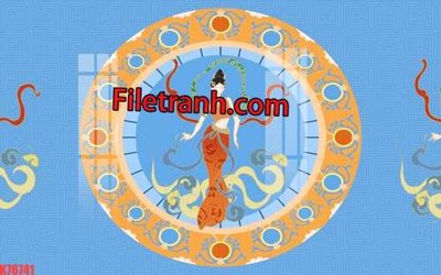 Tải về hình ảnh gốc File tranh gốc dán tường hươu nai sừng K76741 sắc nét