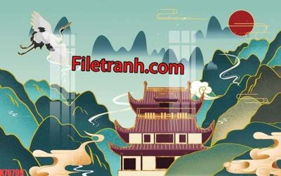 File gốc File tranh gốc dán tường hươu nai sừng K76799 (chủ đề hiện đại) trang trí