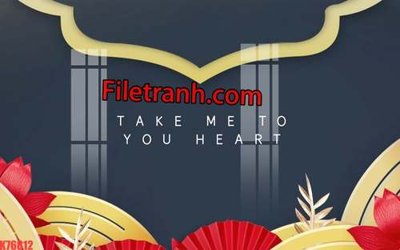 Hình ảnh file gốc in lụa File tranh gốc dán tường hươu nai sừng K76812