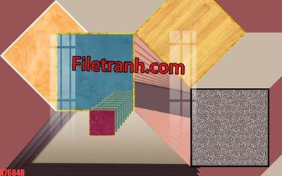 File gốc File tranh gốc dán tường hươu nai sừng K76848 (in tráng gương) hiện đại